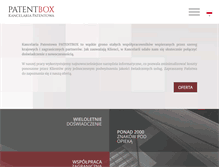 Tablet Screenshot of patentbox.pl